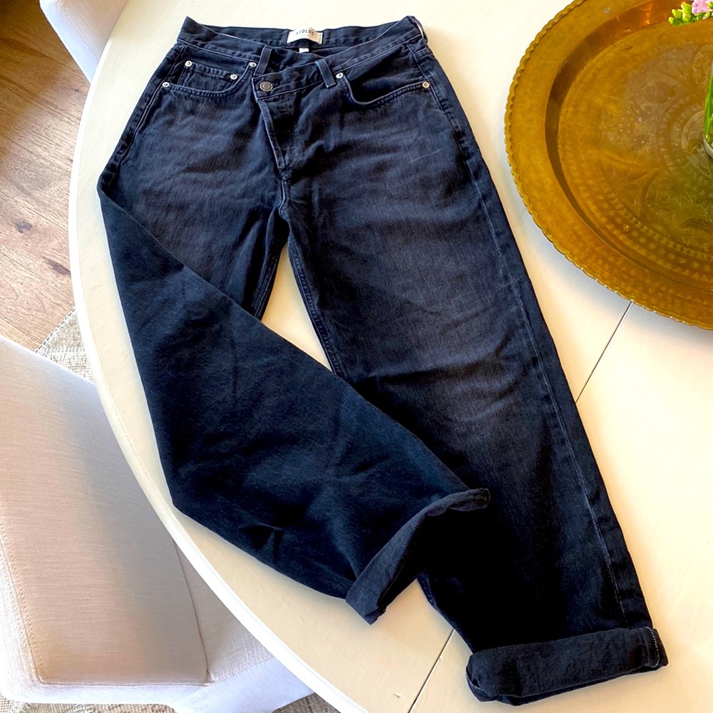 Agolde Black Criss Cross Jean Size 27